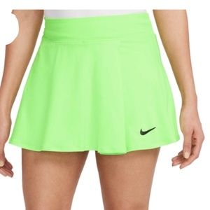 Nike Court Victory Flouncy Tennis Skirt  Lime Size Large